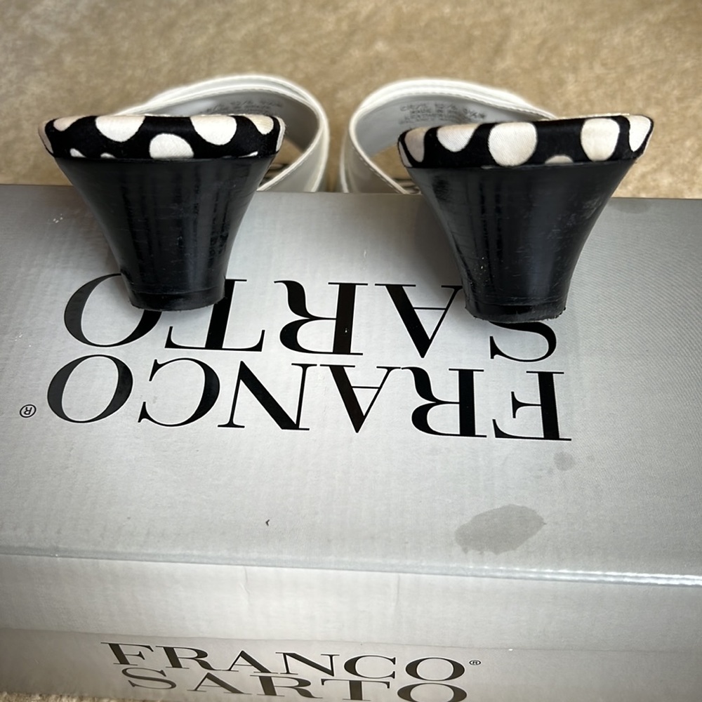 Franco Sarto Nicole White Patent Kitten Heels - Picture 6 of 7